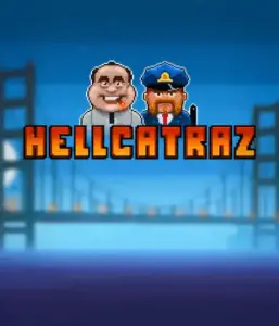 Dive into the exciting world of Hellcatraz slot by Relax Gaming, featuring a comic-style prisoner and a guard with the infamous Alcatraz prison and San Francisco skyline in the background. This image captures the adventure and mischief of an escape-themed game, great for those who enjoy playful themes, offering a captivating escape. 